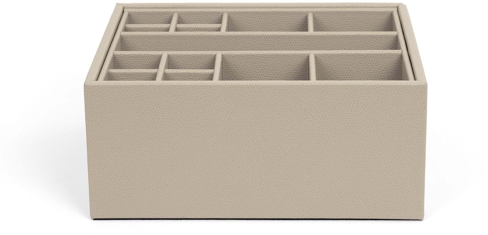 Настольный органайзер - 23,5X18,5XH10,5 см / тканая кожа_coffee