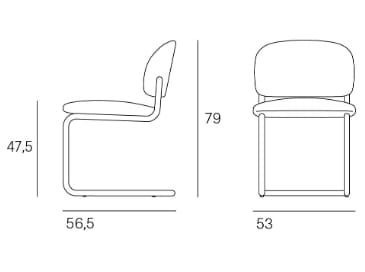 Мягкий стул из ткани Blasco&Vila RC Metal Soft ARCH-00128068 - Вид №2