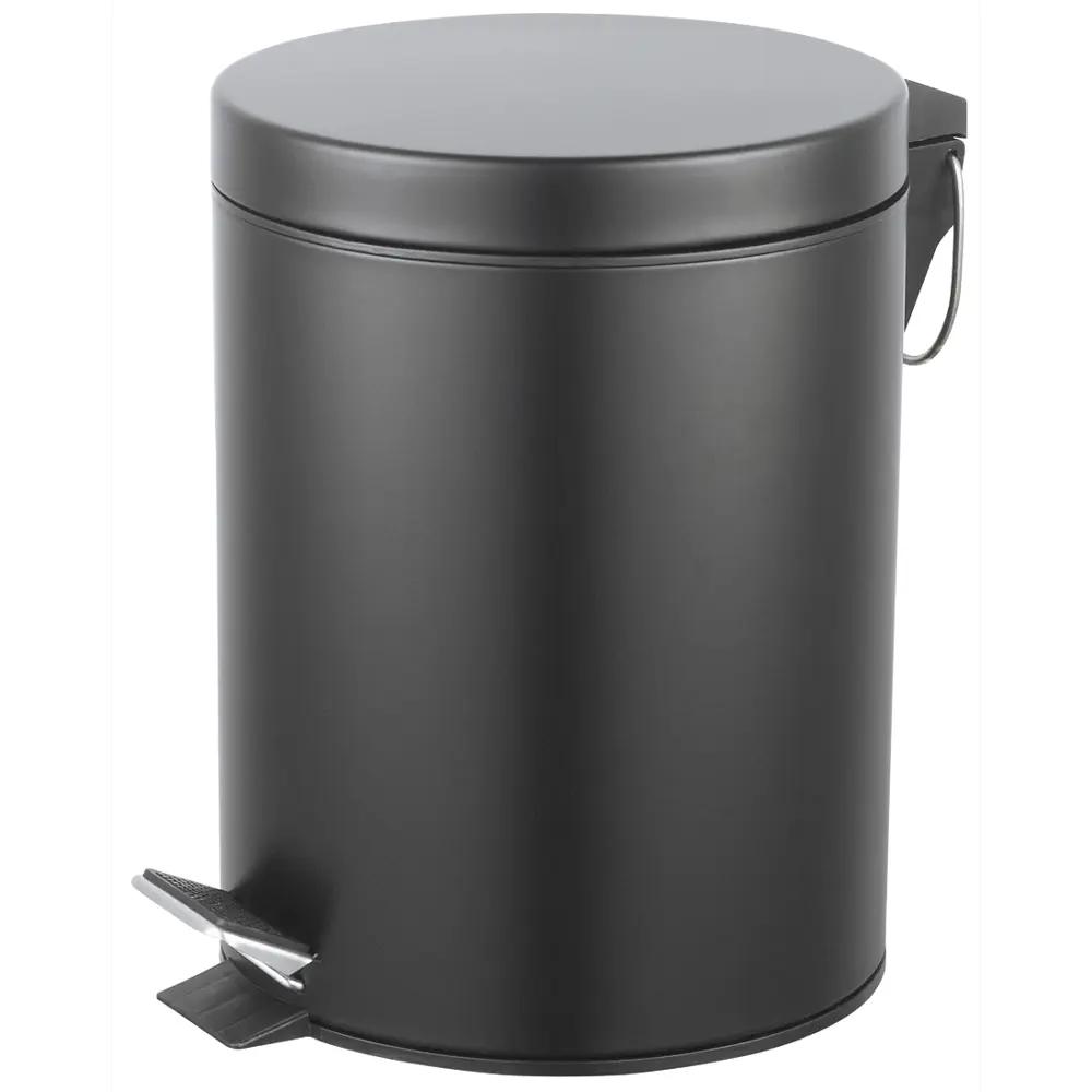 Контейнер для мусора для ванной KONSENSA Терни 5 л сталь цвет черный STLM-2057114 - Вид №2