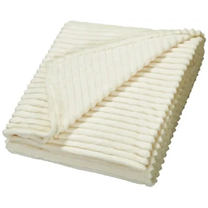 СТОЛИЦА ТЕКСТИЛЯ Плед Strips из велсофта - уют в молочных тонах 89312865