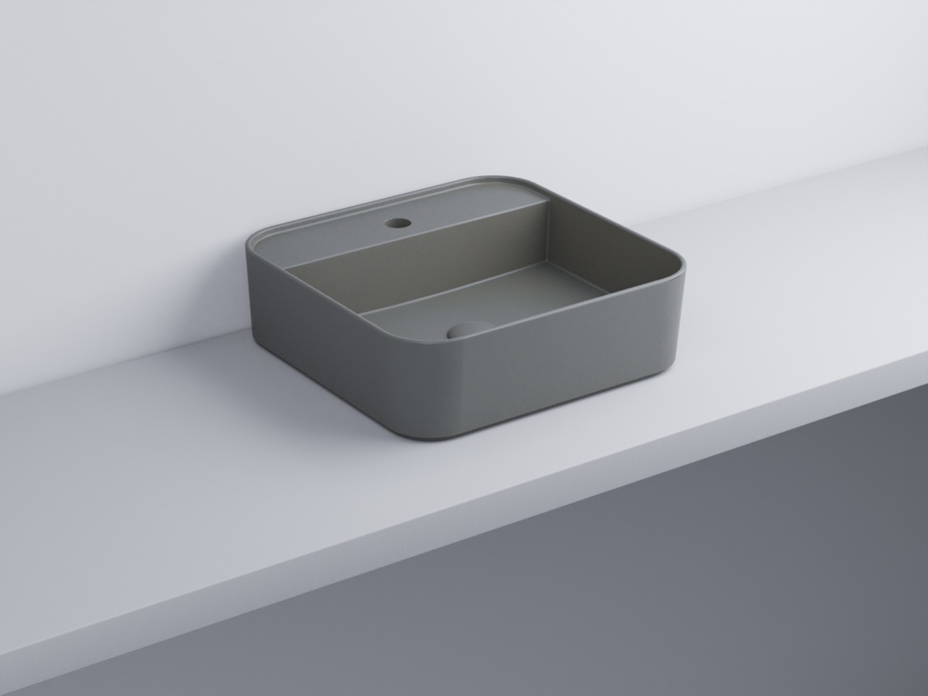 SHCOLAQF-CM Раковина квадрат одно отверстие под смеситель cielo Shui Comfort Ceramica Cielo