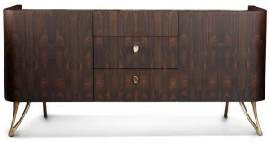 Bellotti Ezio Комод из цирикоте с ящиками и столешницей из мрамора патагония Gea 2018-40