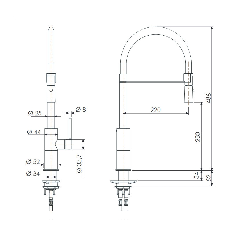 SSTX241 Смеситель для мойки DANIEL RUBINETTERIE Cucina - Вид №1