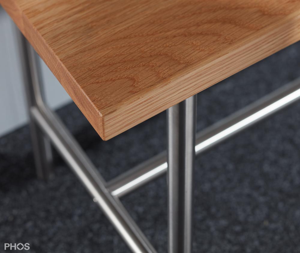 SiB1000-Eiche Скамья с сиденьем из массива дуба, ширина 115 см. PHOS  - Вид №5