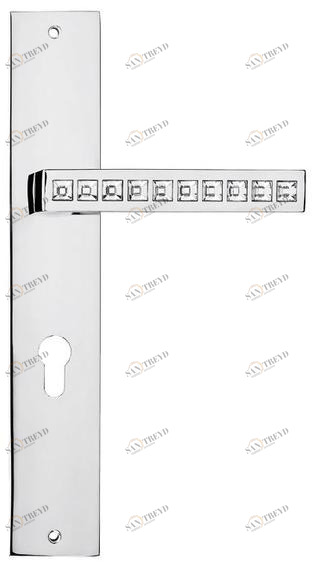 LINEA CALI' Ручка из хромированной латуни с кристаллами Swarovski® на пластине Reflex sun-id-1350658