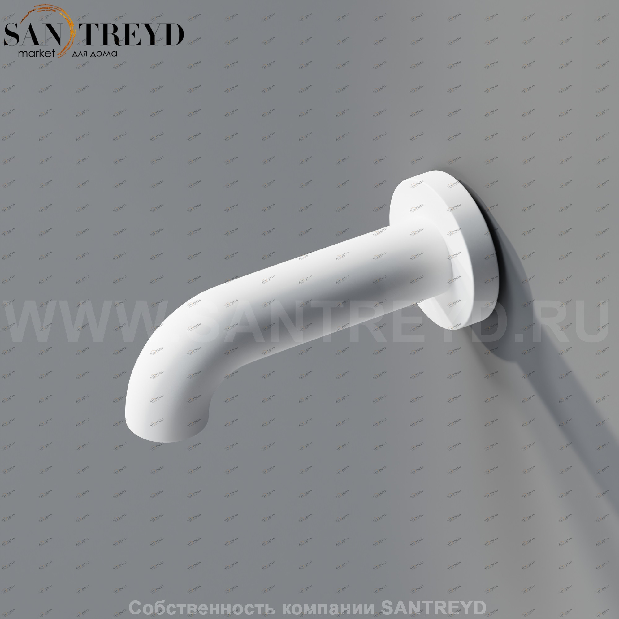 Настенный смеситель 15 см MET0033Z FEZ для ванны белый матовый Agape MET0033RZ