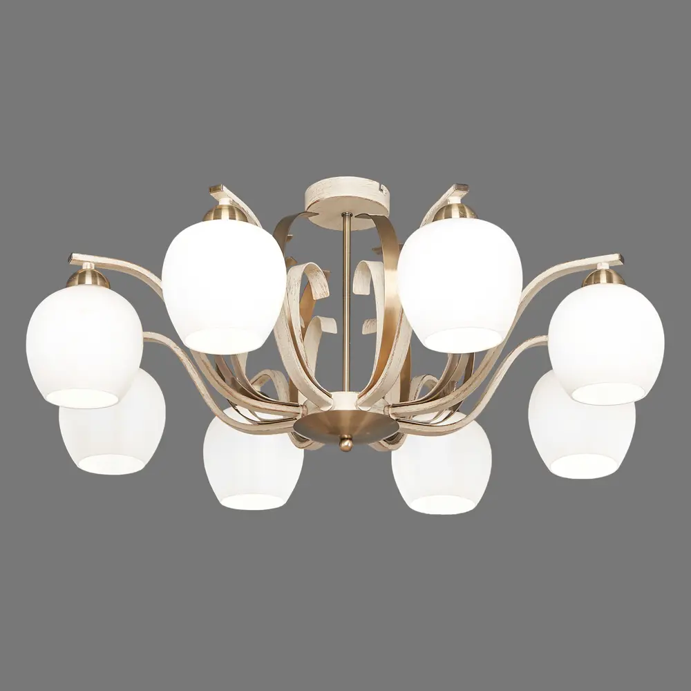 Люстра Porto 5255-8 8хЕ27х60 Вт металл/стекло, цвет античная бронза LAMPLANDIA STLM-2130561 - Вид №3