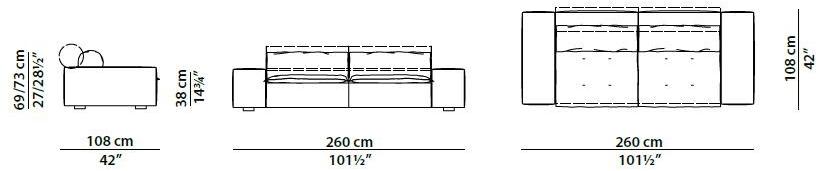 BAXTER Кожаный диван Miami sun-id-1384615 - Вид №9