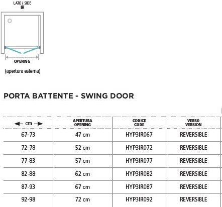 Gruppo Geromin Душевая кабина с двумя распашными дверцами Flow sun-id-1498450 - Вид №1