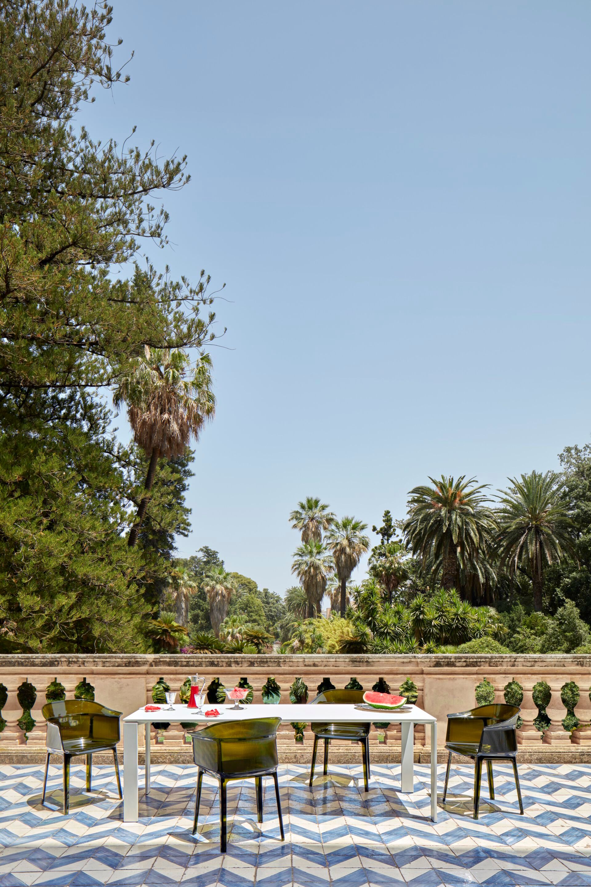 Прямоугольный стол со стальным основанием и ламинированной столешницей Kartell Four ARCH-00107266 - Вид №10