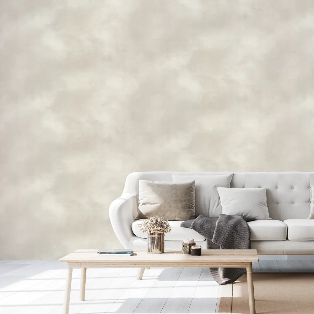 INSPIRE Cloud: флизелиновые обои бежевые для элегантного интерьера 88486714 STLM-0819725 - Вид №2