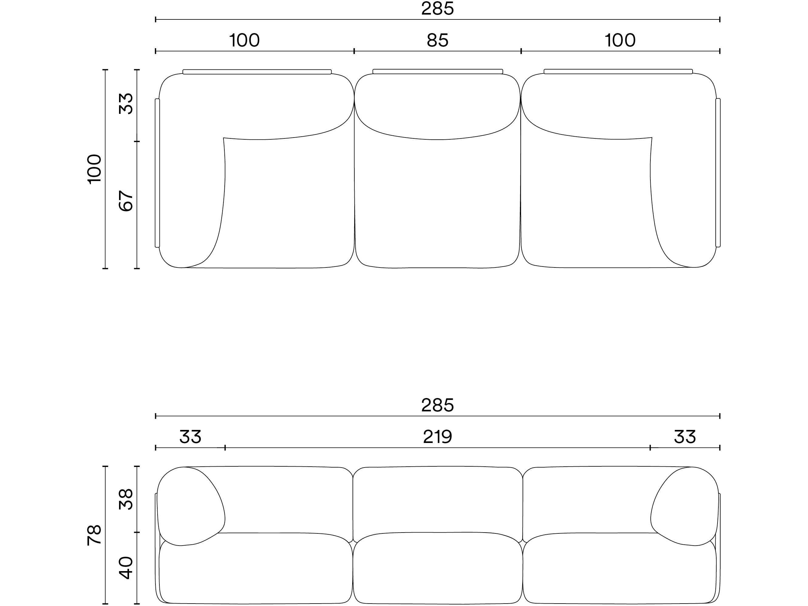 3-местный тканевый диван Noah Living торий ARCH-00122934 - Вид №19