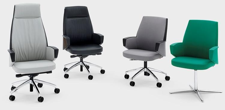 Viganò Офисный стул из ткани с 4 спицами и подлокотниками Grace sun-id-1391902 - Вид №1