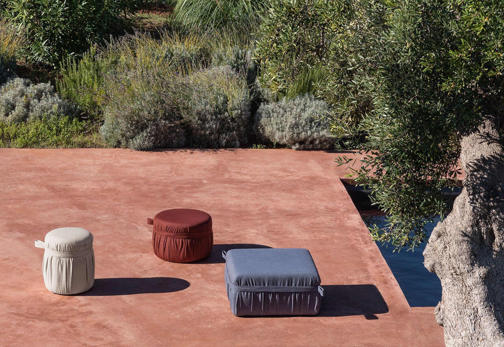 Ткань круглый сад пуфик Potocco Herm ARCH-00016924