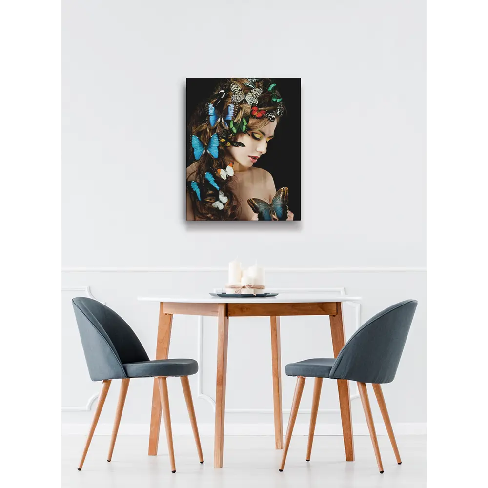 Картина на стекле Модель и бабочки AG 40-212 40x50 см POSTERMARKET STLM-2099586 - Вид №4
