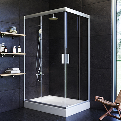 W90G-404-120290-MT Twin Slide 120x90. Душевое ограждение120x90 профиль мат хром стекло прозра AM.PM Gem