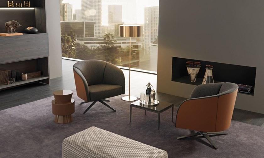 MisuraEmme Вращающееся кресло из ткани с подлокотниками sun-id-1465032 - Вид №2