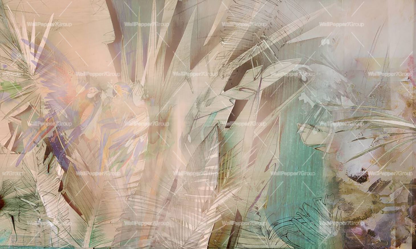 Тропические обои ПВХ бесплатно, экологически чистые, моющиеся WallPepper окружающая среда ARCH-00093180 - Вид №2