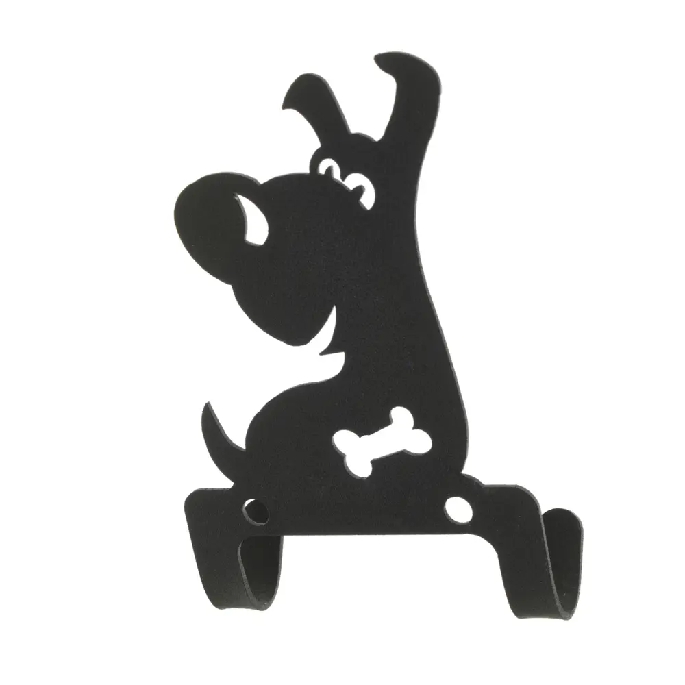 Крючок мебельный двухрожковый DuckandDog Собака сталь матовый чёрный 14017428 STLM-2072394  - Вид №1
