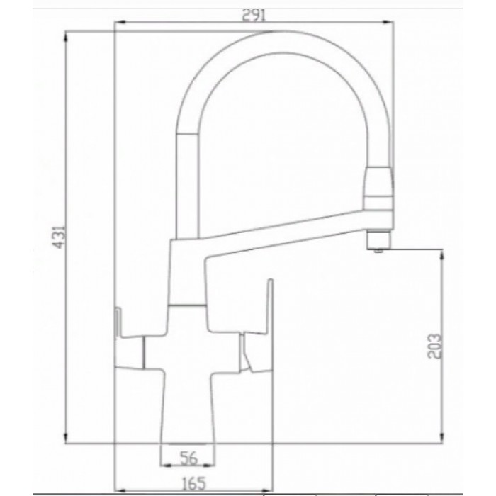 Steel Hammer SH 818-8 SATIN Смеситель для кухни Zorg 431x291  - Вид №2