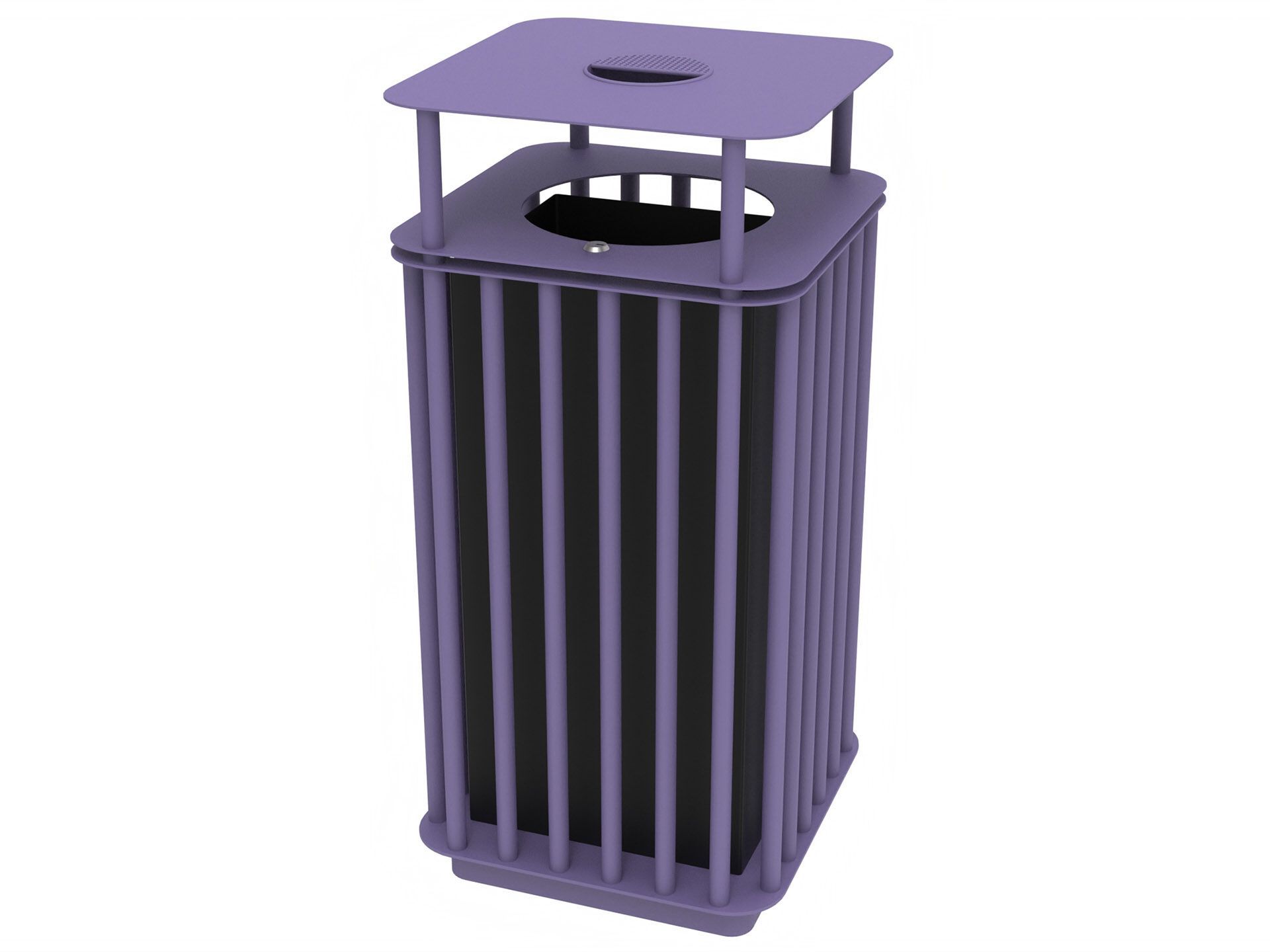 Оцинкованная стальная корзина для мусора с пепельницей Lazzari Spring ARCH-00089452 - Вид №4