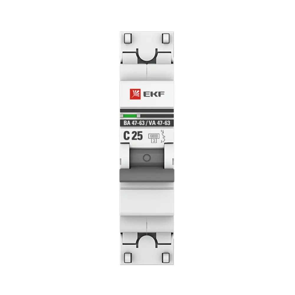 Автоматический выключатель EKF PROxima ВА47-63 1P C25 А 6 кА mcb4763-6-1-25C-pro 82421204 STLM-2024175  - Вид №1