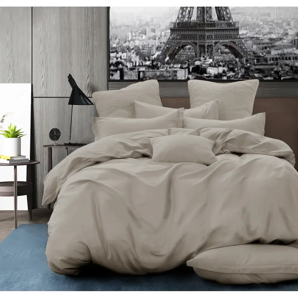 Простыня Cottonika Гамма А 160x200x20 см бязь на резинке капучино STLM-2201613 - Вид №2