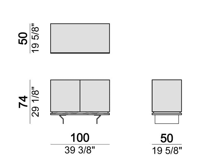 Шкаф из дерева и стекла с ящиками Arketipo BROOKLYN ARCH-00136623 - Вид №6
