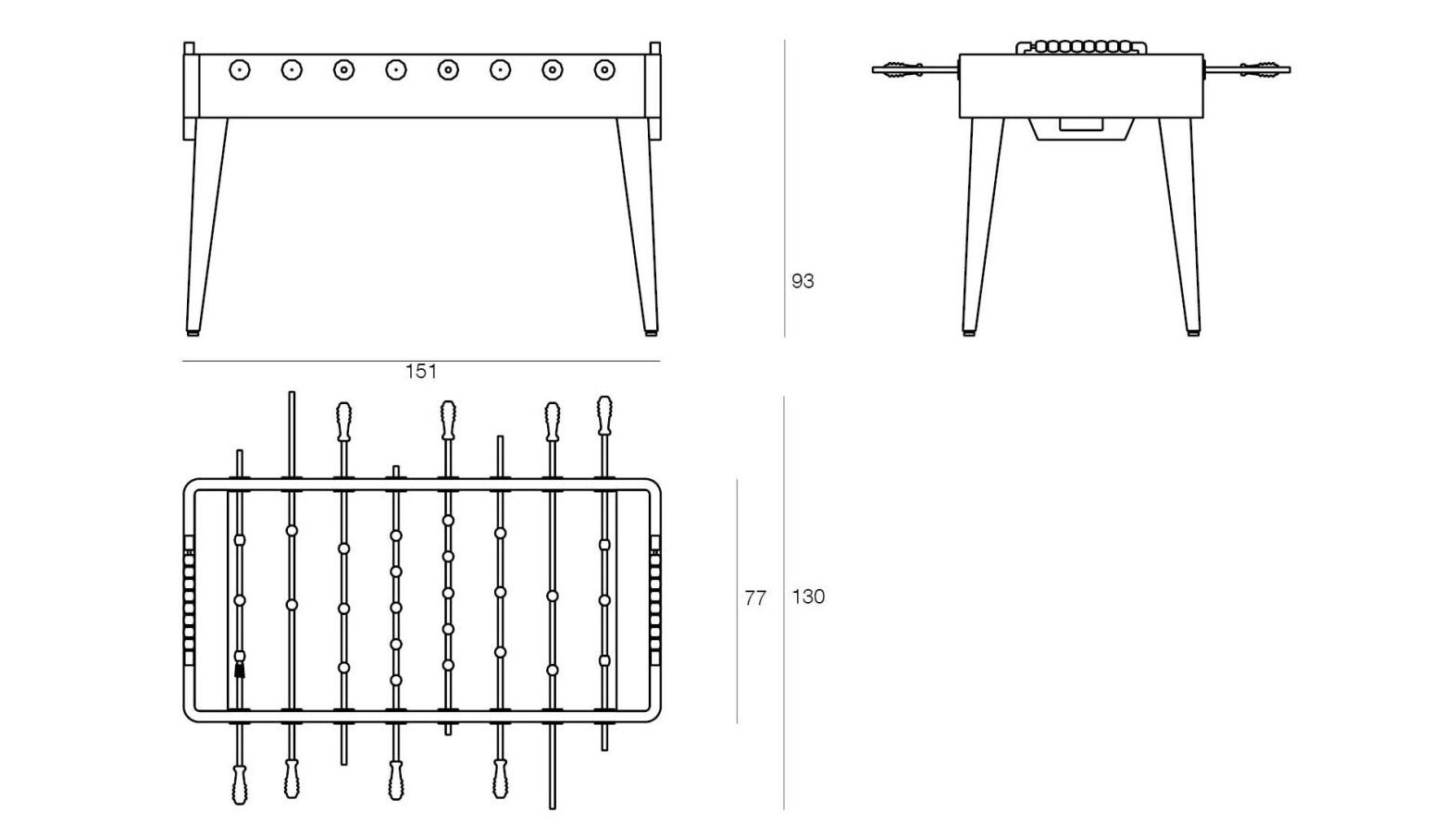 Открытый ТИК прямоугольный Calciobalilla Il Giardino di Legno Toys ARCH-00096471 - Вид №2