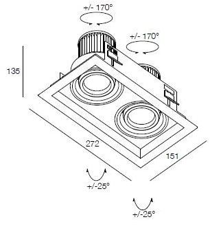 Многоточечный встраиваемый светильник Santreyd sun-id-1471690 - Вид №1