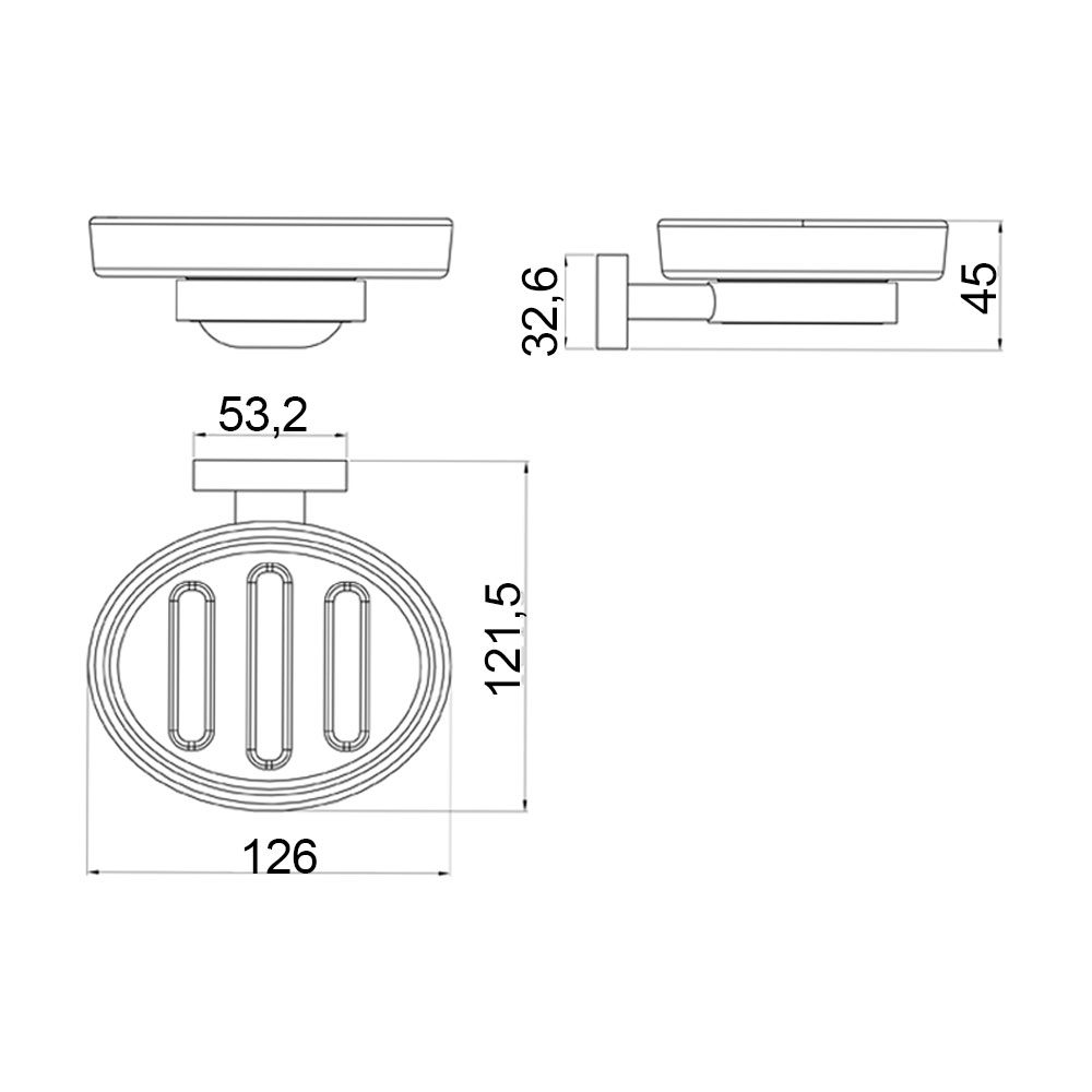 R50104 Мыльница керамическая Raiber  - Вид №2