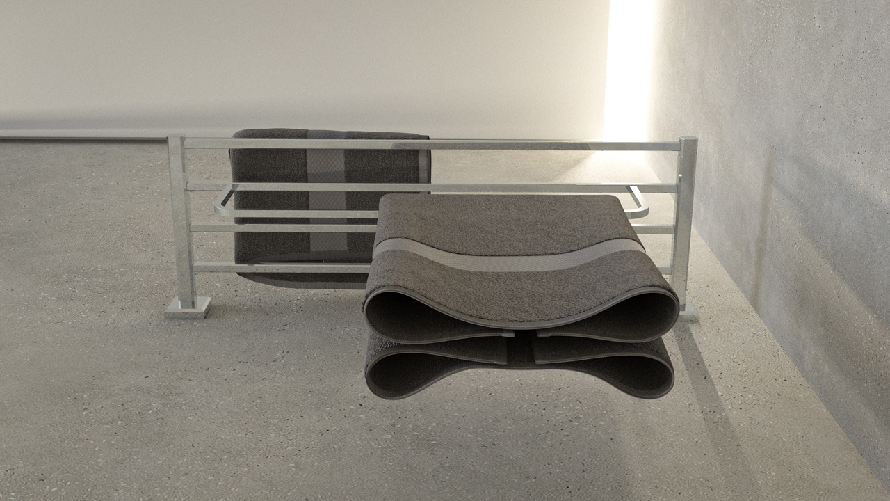 998160 Полка для полотенец со штангой 60 cm ARTWELLE Hagel - Вид №3