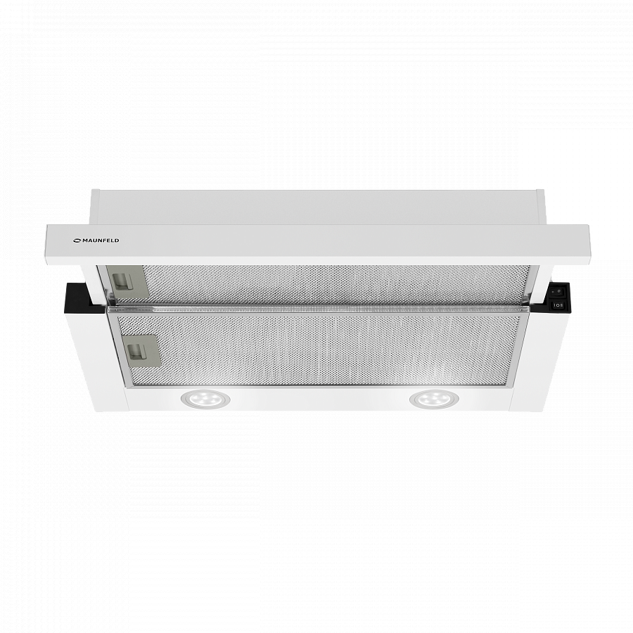 VS LIGHT 60 WHITE Вытяжка vs light 60 белый/ • тип: встраиваемая • цвет: белый • управление: колыбельное • ширина, мм: 600 • полная потребляемая мощность, вт: 140• количество скоростей: 2 • максимальная производительность, м3/ч: 480• диаметр воздуховода Santreyd  - Вид №2