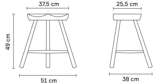 Низкий дубовый табурет с подставкой для ног Form & Refine Shoemaker Chair™ ARCH-00003708 - Вид №5