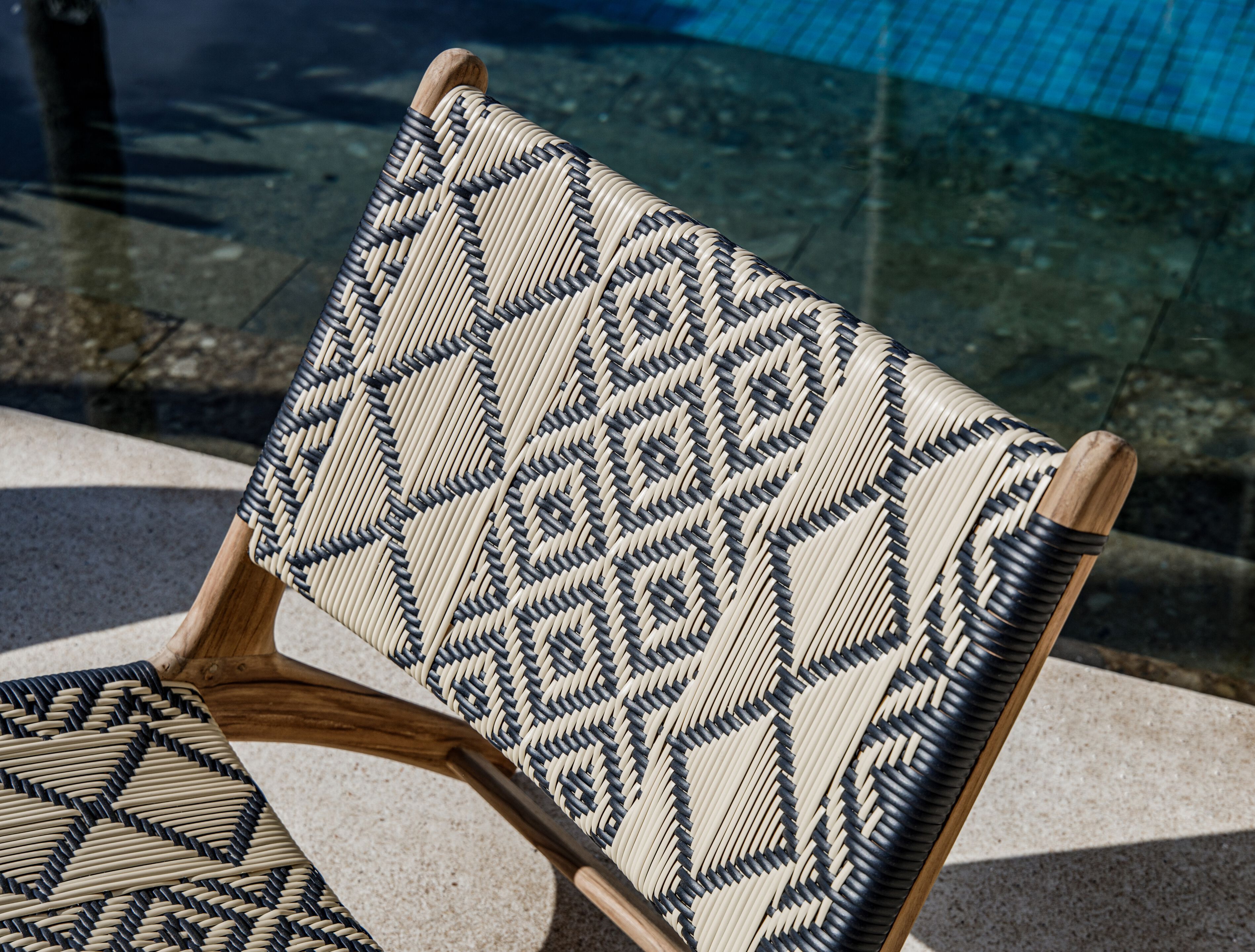 Садовое кресло из тикового дерева и синтетической ткани cbdesign Vienna Relax ARCH-00041545 - Вид №30