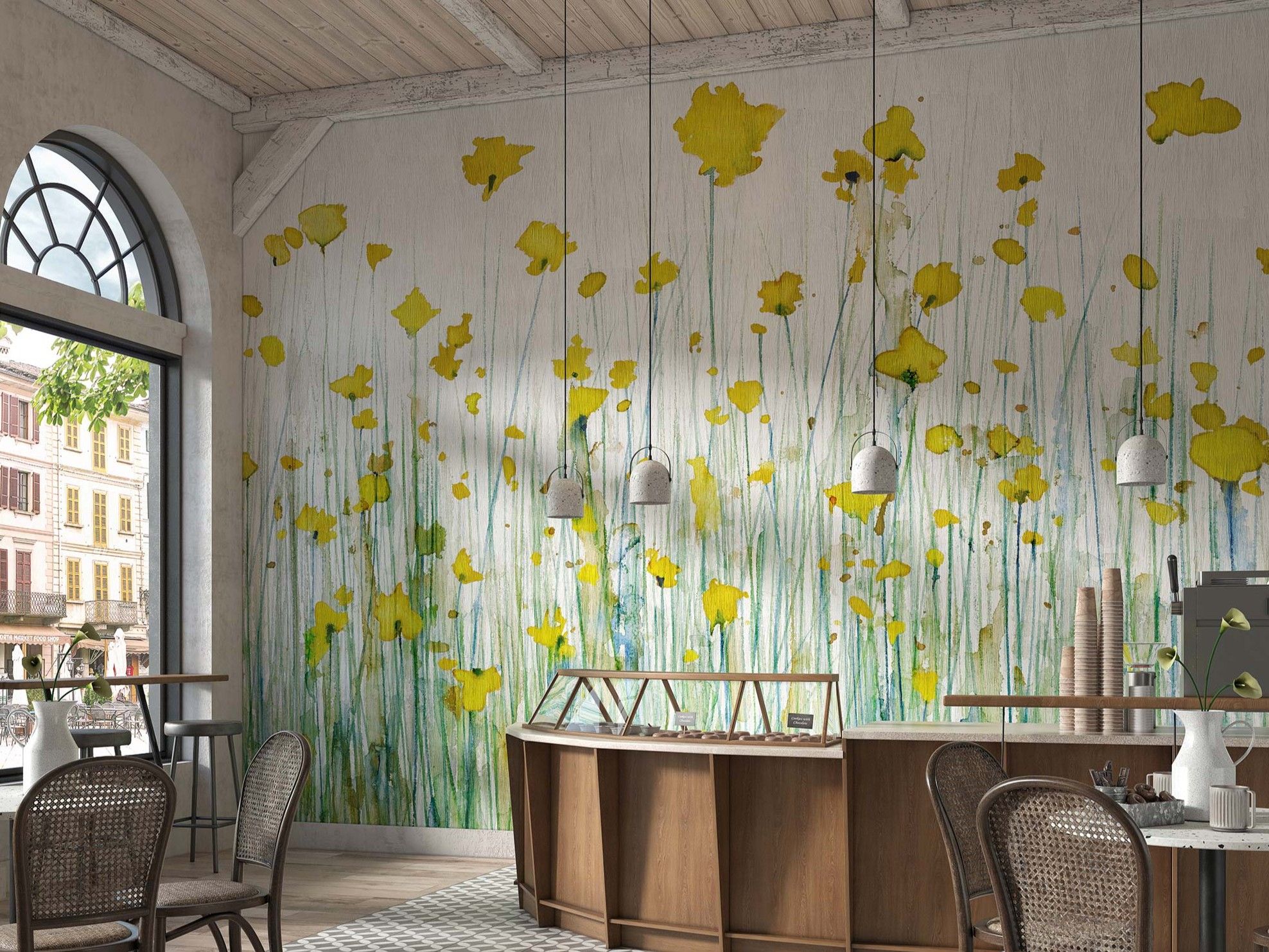 Панорамные обои с цветочными мотивами Tecnografica коллекции произведений искусства ARCH-00125504