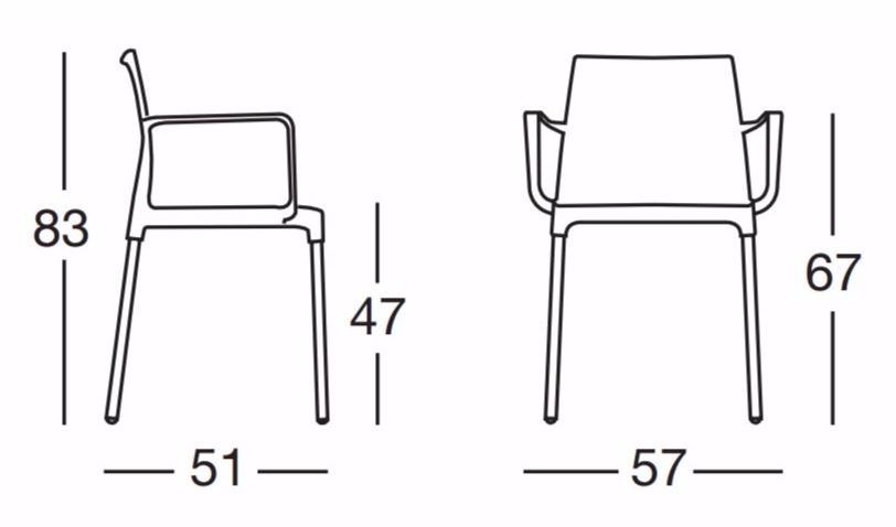 SCAB DESIGN Эргономичное кресло из технополимера с подлокотниками sun-id-1420672 - Вид №2