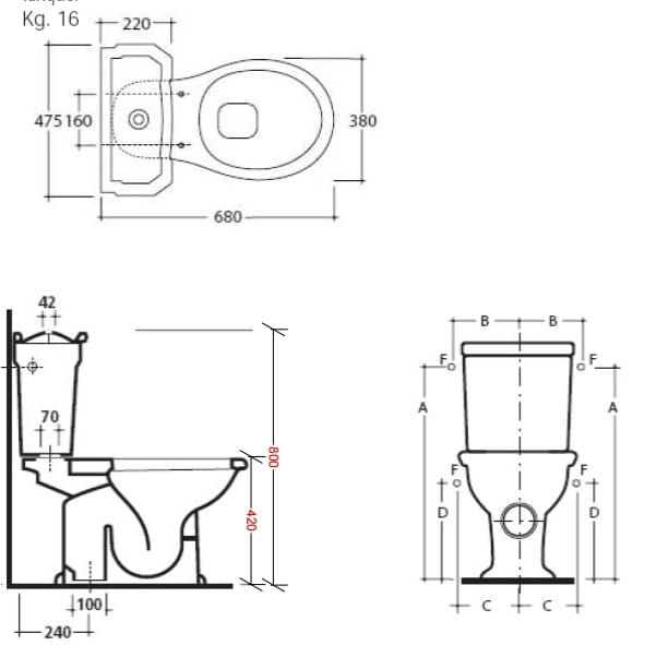 Керамический цельный туалет Galassia ETHOS ARCH-00016627 - Вид №2
