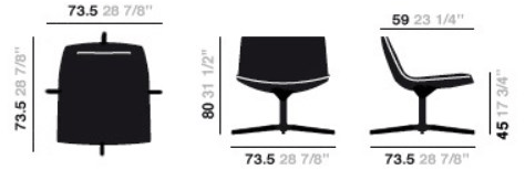 arper Офисный стул с 4-мя спицами Catifa 60 sun-id-1405136 - Вид №2