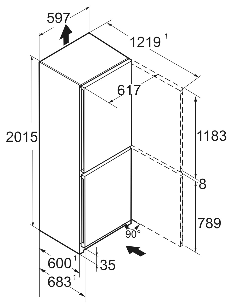 9288165 Холодильник с морозильником   Liebherr CNgbc 5723-22 001 черный STDN-0123374 - Вид №6