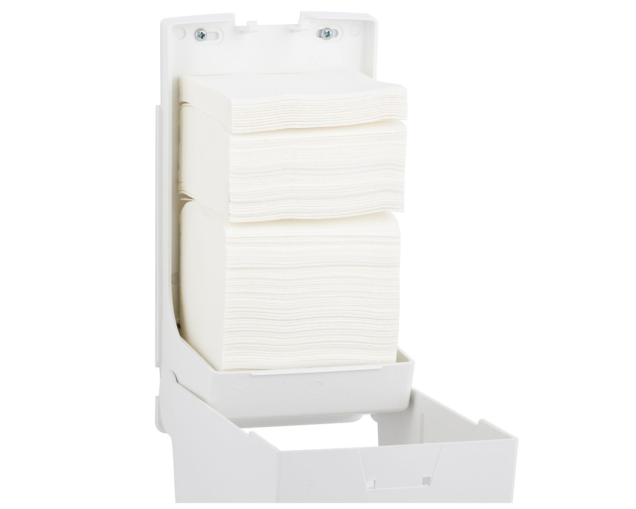 BTS401 Контейнер для туалетной бумаги TOP, пластик АБС, белый, серое окно Merida  - Вид №3