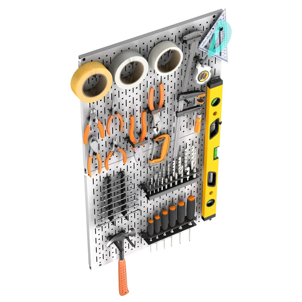 Система хранения инструментов на перфопанелях 45x50 см металл цвет серый Santreyd STLM-2164778 - Вид №2