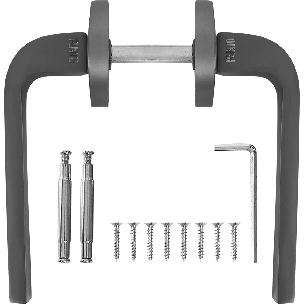 Дверные ручки PUNTO Evo для межкомнатных дверей, графит 85203509 STLM-0897768 - Вид №1