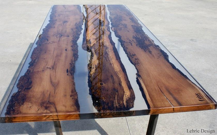ANTICO TRENTINO Прямоугольный обеденный стол Lebrìc design - legno e resina sun-id-1416809 - Вид №3