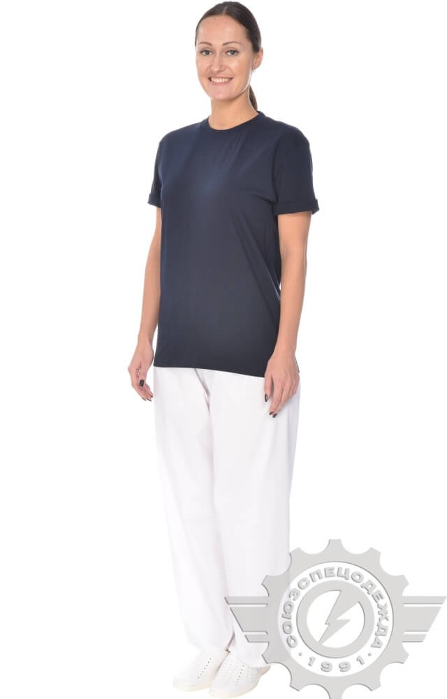 61051 Футболка "Престиж" темно-синяя  Одежда для официантов  размер XXL (54) Спецодежда  - Вид №10