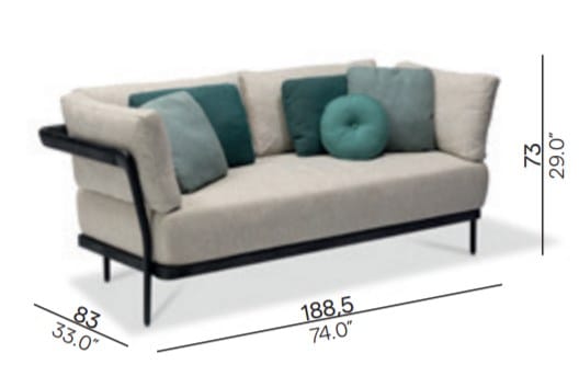 2-местный тканевый диван MANUTTI Flows ARCH-00042896 - Вид №2