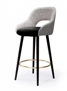 Mambo Unlimited Ideas Табурет, обитый тканью, со спинкой и подставкой для ног Lola