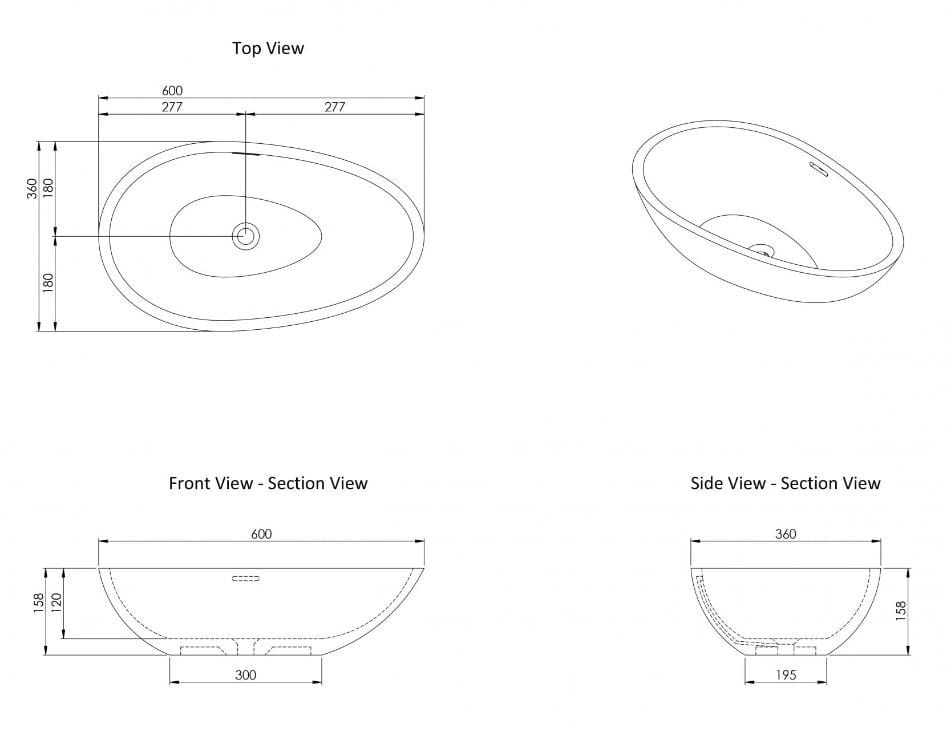 Овальная столешница из смолы с переливом LUSSO Egg Shell ARCH-00115654 - Вид №2