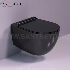 VI18NERO Подвесной унитаз настенный Черный Simas Vignoni Италия