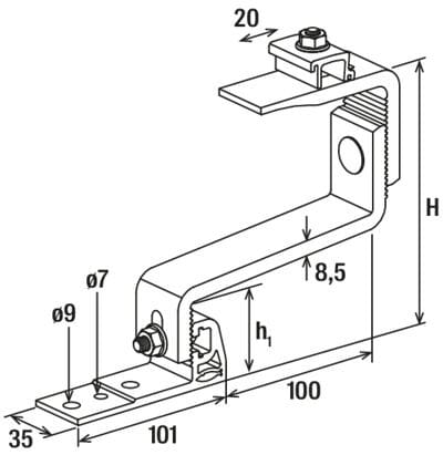 Система крепления алюминиевой черепицы FISCHER Fischer RH V AL/RH H AL ARCH-00059908 - Вид №8